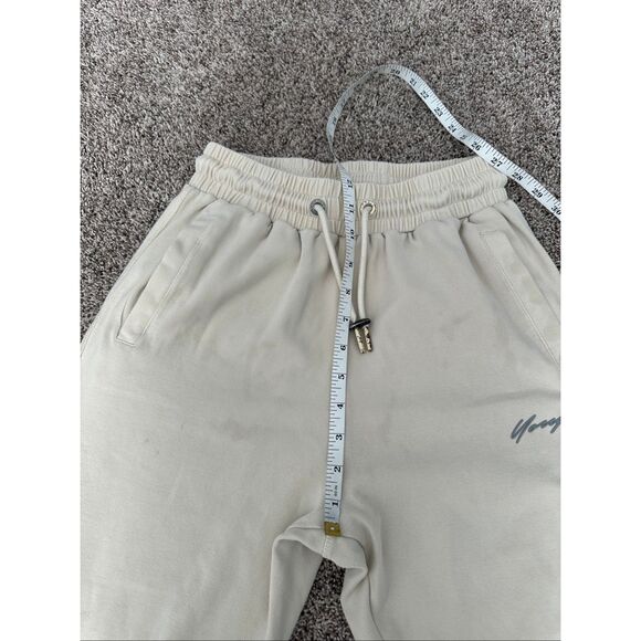 Youngla 228 Cloud Joggers For Mens Small Beige Off White Sweatpants Cuffed Soft - Picture 12 of 13